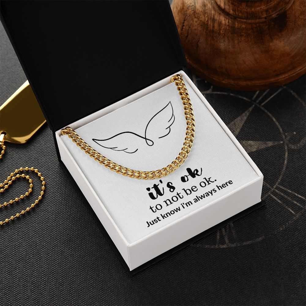 Cuban link Chain, Bereavement Gift - Memorial Gift, Sympathy Gift, Loss of Father, Loss of Mother, Loss of Child, Loss of Dog or Pet, Divorce, Breakup