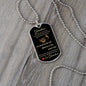 Grandson Lion Dog Tag Necklace from Grandma, Black/Gold and Black/Silver