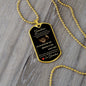 Grandson Lion Dog Tag Necklace from Grandma, Black/Gold and Black/Silver