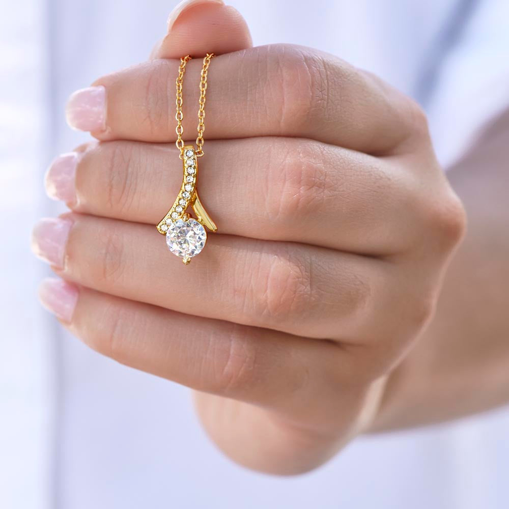 Alluring Pendant Necklace, Gift to Bonus Daughter - Live Gave Me the Gift of You