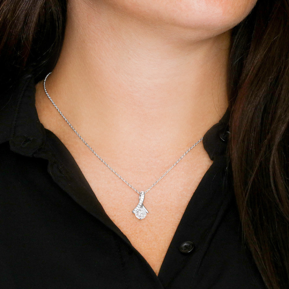 Alluring Pendant Necklace, Gift to Bonus Daughter - Live Gave Me the Gift of You