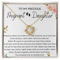 Pregnant Daughter Gift - Pregnancy, Mum to Be, Pregnant Mum Gift, Daughter Expecting, Baby Shower - 14 and 18 Karat Gold Over Stainless Steel