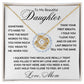 Gift to Daughter from Mom, I Love You (Wreathe) - Love Knot Necklace - Birthday, Graduation, Wedding, Christmas