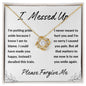 I Messed Up, Apology Gift for Ex Wife Girlfriend Friend Daughter - Love Knot Necklace