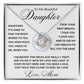 Gift to Daughter from Mom, I Love You (Wreathe) - Love Knot Necklace - Birthday, Graduation, Wedding, Christmas
