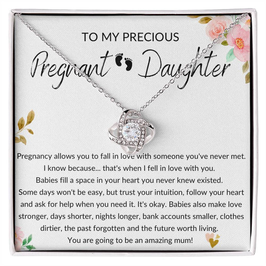 Pregnant Daughter Gift - Pregnancy, Mum to Be, Pregnant Mum Gift, Daughter Expecting, Baby Shower - 14 and 18 Karat Gold Over Stainless Steel