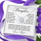 Daughter Gift from Dad, I Love You (Wreath) - Love Knot Necklace, Birthday, Graduation, Christmas