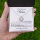 Gift to Awesome Mom from Son or Daughter, I am Thankful - Love Knot Neclace