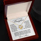 Gift to Daughter from Mom, I Love You (Wreathe) - Love Knot Necklace - Birthday, Graduation, Wedding, Christmas