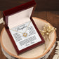 Daughter Gift from Dad, I Love You (Wreath) - Love Knot Necklace, Birthday, Graduation, Christmas