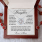 Gift to Daughter from Mom, I Love You (Wreathe) - Love Knot Necklace - Birthday, Graduation, Wedding, Christmas