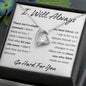 I Will Always - Fool, I'm Sorry Apology Gift, Forever Love Heart Necklace - To Ex Girlfriend, Ex Wife, Friend, Estranged Daughter - 14k or 18k Gold over Stainless Steel