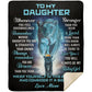 Daughter Lion Blanket from Mom (Turquoise / Black)- You Are Braver