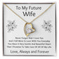 Forever Love Necklace, Gift to Future Wife / Fiancé - white - Valentines, Birthday, Christmas, Wedding