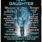 Daughter Lion Blanket from Mom (Turquoise / Black)- You Are Braver
