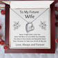Forever Love Necklace, Gift to Future Wife / Fiancé - white - Valentines, Birthday, Christmas, Wedding