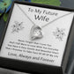 Forever Love Necklace, Gift to Future Wife / Fiancé - white - Valentines, Birthday, Christmas, Wedding