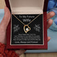 Forever Love Necklace, Gift for Future Wife / Fiancé - Black - Valentines, Birthday, Christmas, Wedding