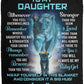 Daughter Lion Blanket from Mom (Turquoise / Black)- You Are Braver