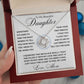 Gift to Daughter from Mom, I Love You (Wreathe) - Love Knot Necklace - Birthday, Graduation, Wedding, Christmas