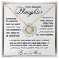 Gift to Daughter from Mom, I Love You (Wreathe) - Love Knot Necklace - Birthday, Graduation, Wedding, Christmas