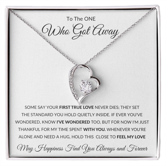 Forever Love Heart Necklace, Gift To Soulmate, Ex Girlfriend, Ex Wife - One Who Got Away