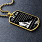 Dog Tag Necklace, Gift To Son from Dad - Always Remember I Love You
