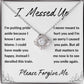 I Messed Up, Apology Gift for Ex Wife Girlfriend Friend Daughter - Divorce Separation Gift - Love Knot Necklace