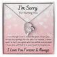 Forever Love Necklace, Im Sorry Apology Gift for Girlfriend, Wife, Soulmate, Ex, Mom, Sister, Friend - Pink Hearts