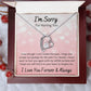 Forever Love Necklace, Im Sorry Apology Gift for Girlfriend, Wife, Soulmate, Ex, Mom, Sister, Friend - Pink Hearts