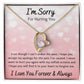 Forever Love Necklace, Im Sorry Apology Gift for Girlfriend, Wife, Soulmate, Ex, Mom, Sister, Friend - Pink Hearts
