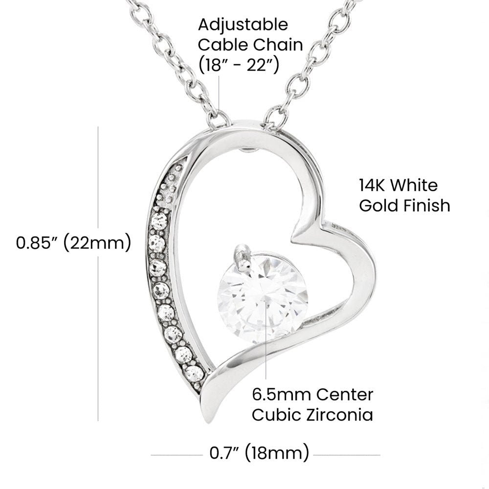Forever Love Necklace, Im Sorry Apology Gift for Girlfriend, Wife, Soulmate, Ex, Mom, Sister, Friend - Pink Hearts
