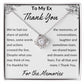 Thank You for The Memories, Divorce Separation Break Up Gift for Ex Wife, Ex Girlfriend, Ex - Love Knot Necklace