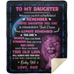 Daughter Lion Blanket from Dad - Pink
