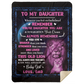 Daughter Lion Blanket from Dad - Pink