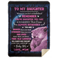Daughter Lion Blanket from Mom - Pink