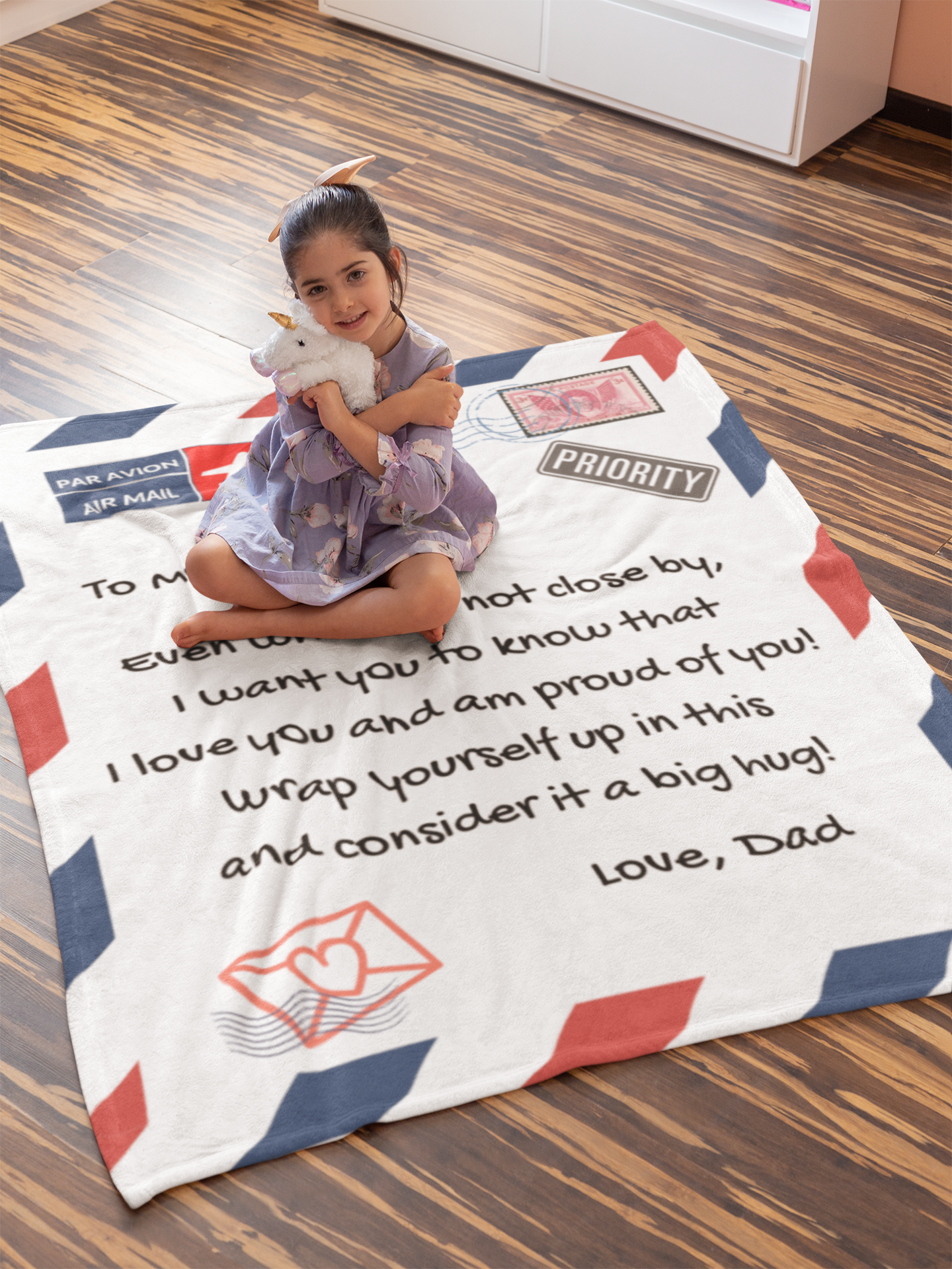 Daughter Throw Blanket from Dad - Cozy Plush Fleece Blanket - 50x60 in.