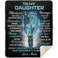 Daughter Lion Blanket from Mom (Turquoise / Black)- You Are Braver