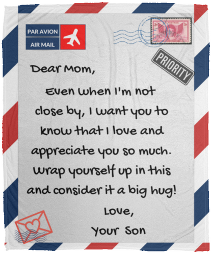Mom Postage Blanket, From Son