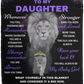 Daughter Lion Blanket Gift, From Dad (Choose Size and Style)