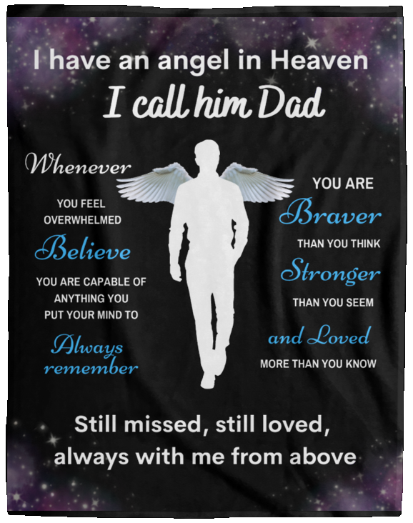 Dad Angel Memorial Blanket - You Are Loved