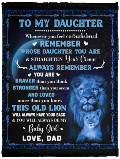 To My Daughter from Dad - You Are Braver Child Blanket - Cozy Plush Fleece Blanket - 30x40 in.