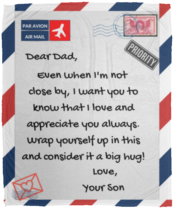 Dad Postage Blanket, From Son