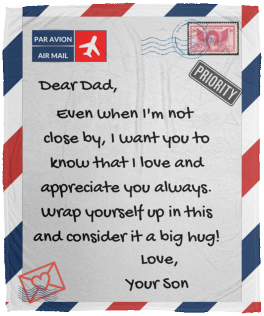 Dad Postage Blanket, From Son