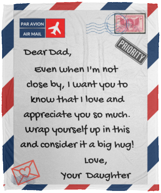 Dad Postage Blanket, From Daughter