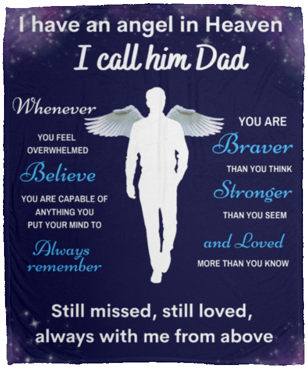 Dad Angel Memorial Blanket - You Are Loved