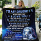 To My Daughter from Dad - This Old Lion Cozy Throw Blanket- Cozy Plush Fleece Blanket - 50x60 in.