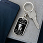 Dog Tag Swivel Keychain, Memorial Gift for Son or Daughter, Sympathy Gift - Loss of Father, Dad , Black