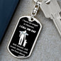Dog Tag Swivel Keychain, Memorial Gift for Son or Daughter, Sympathy Gift - Loss of Father, Dad , Black