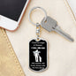 Dog Tag Swivel Keychain, Memorial Gift for Son or Daughter, Sympathy Gift - Loss of Father, Dad , Black
